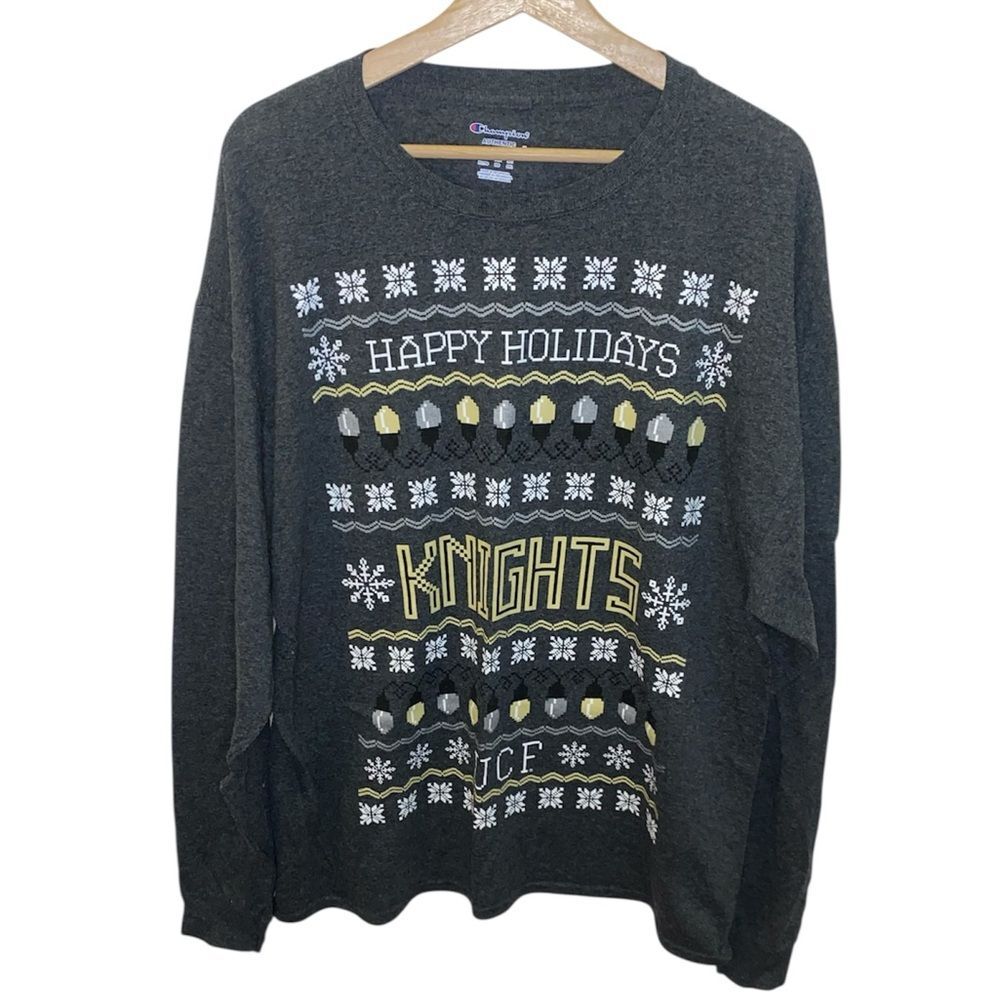 CHAMPION UCF KNIGHTS Holiday Long Sleeve Unisex Tee